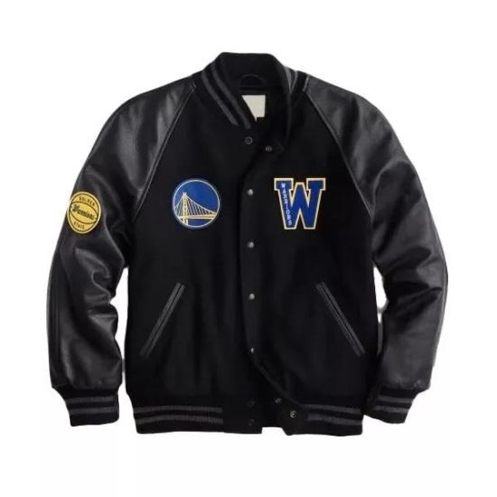 Golden State Varsity Jacket Warriors Black Jacket